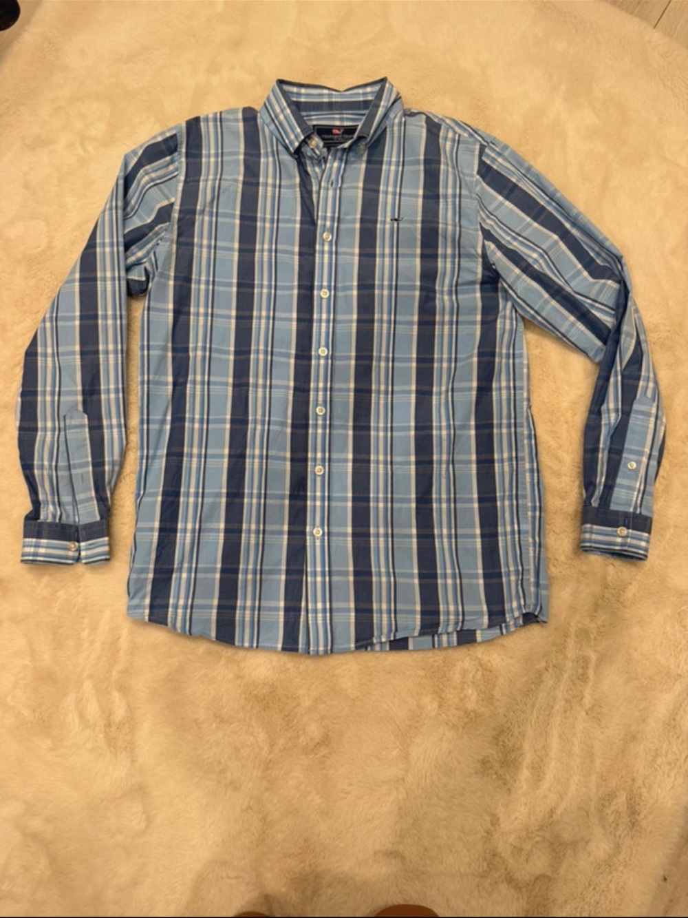 Vineyard Vines Blue Plaid Button-Down Shirt